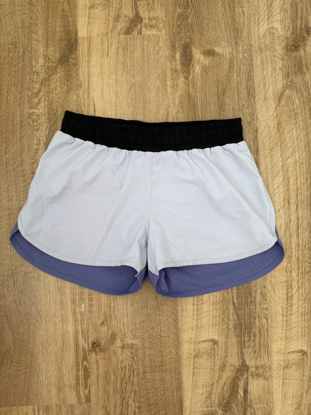 MPG Women’s Two-Tone Athletic Shorts, Light and Dark Purple